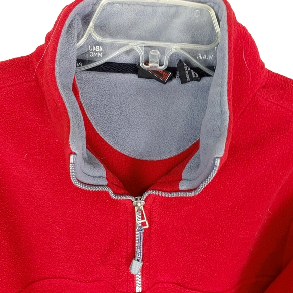 Foot Locker Vtg. Wm S Red 1/4 Zip Fleece Pullover - Picture 2 of 6